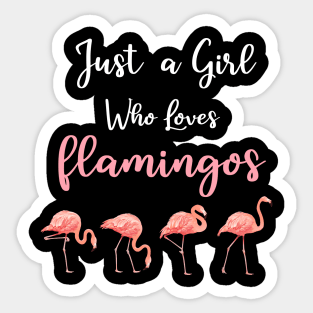 Just a Girl who loves Flamingos Sticker